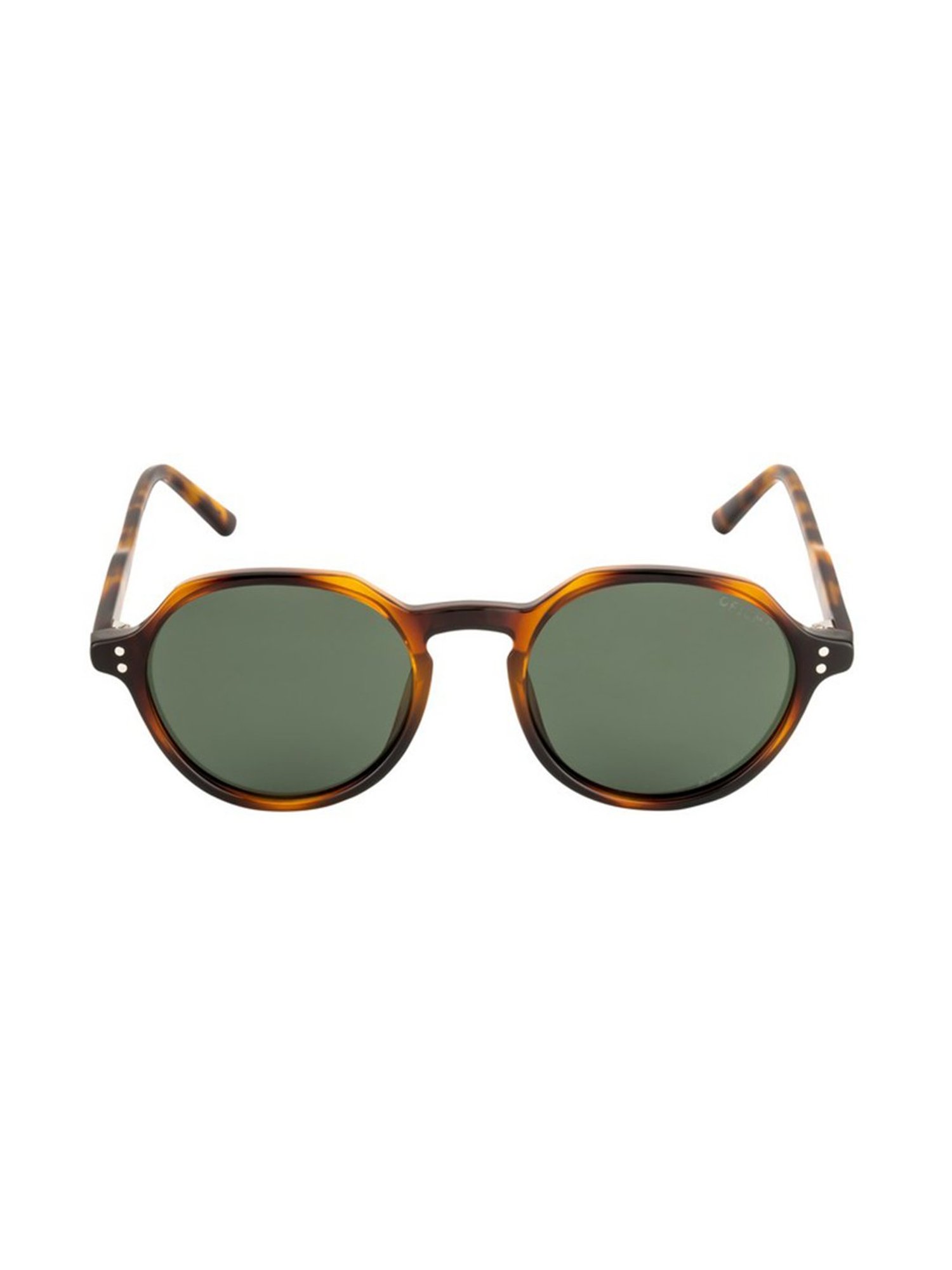 Opium Green Rectangular Unisex Sunglasses