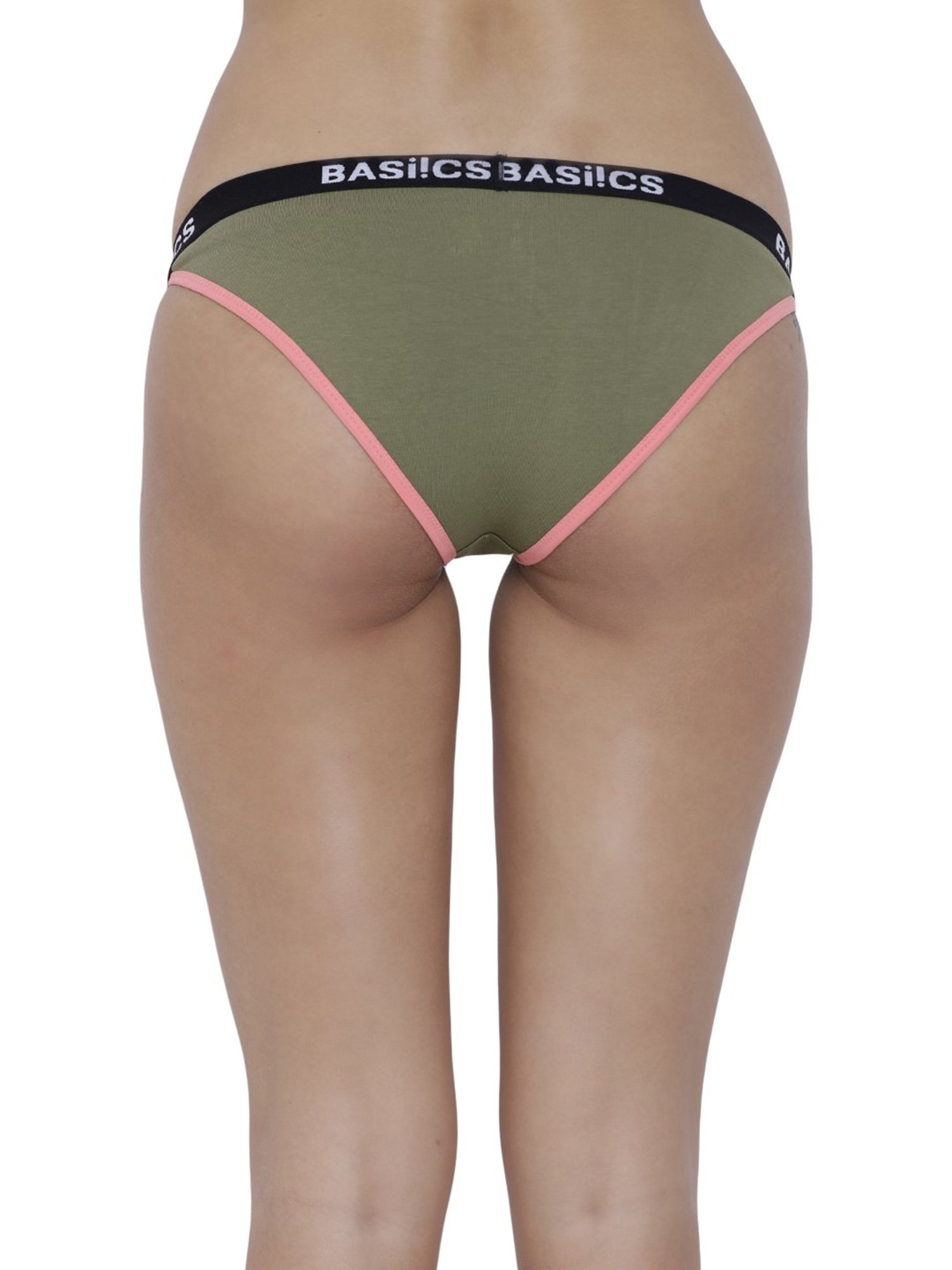 BASIICS by La Intimo Multicolor Cotton Bikini Panty ( Pack Of 3 )