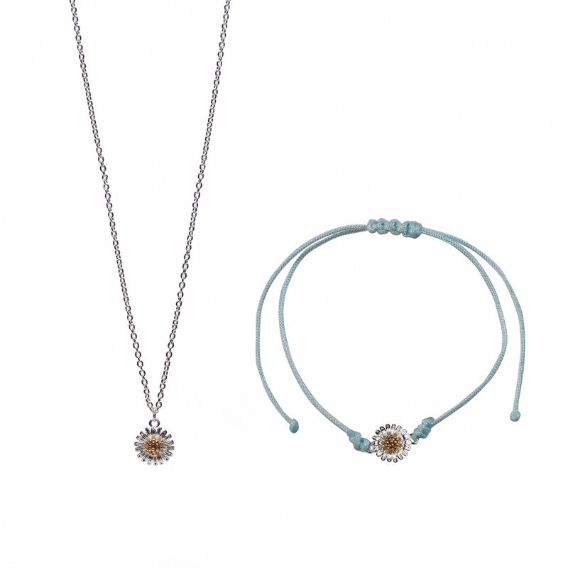 FAO Schwarz Sunflower Necklace and Bracelet Set