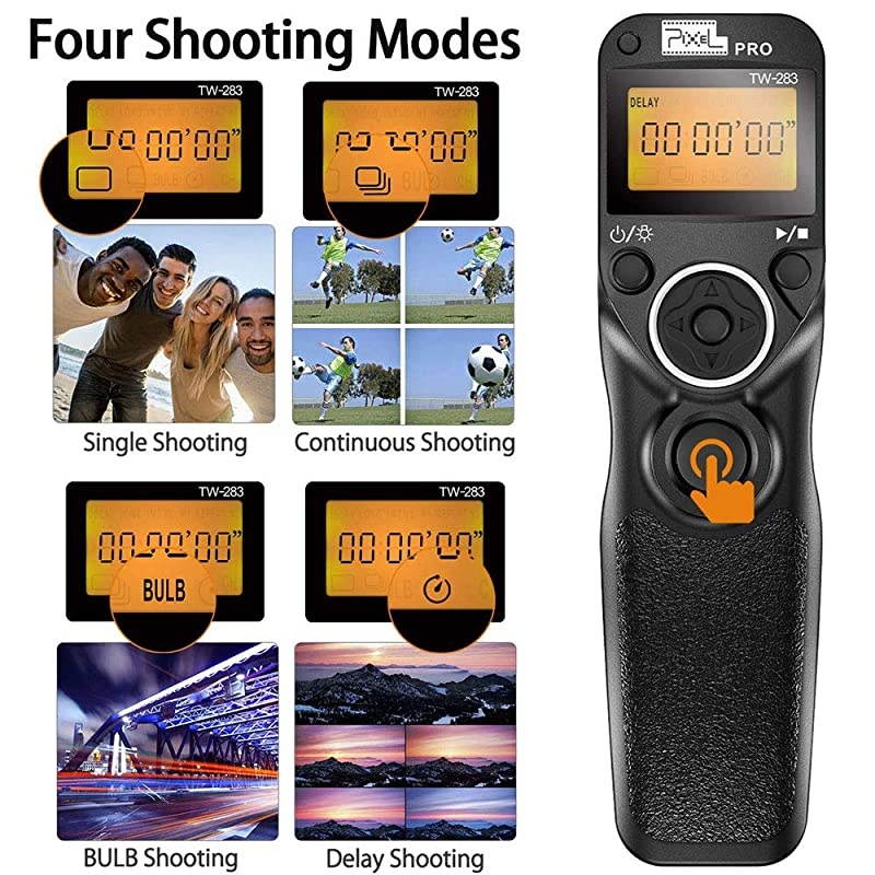 Wireless Remote Shutter for Nikon  TW283 DC2 Wireless Shutter Release Cable Timer Remote Control for Nikon D7500 D3300 D5000 D5500 D7200