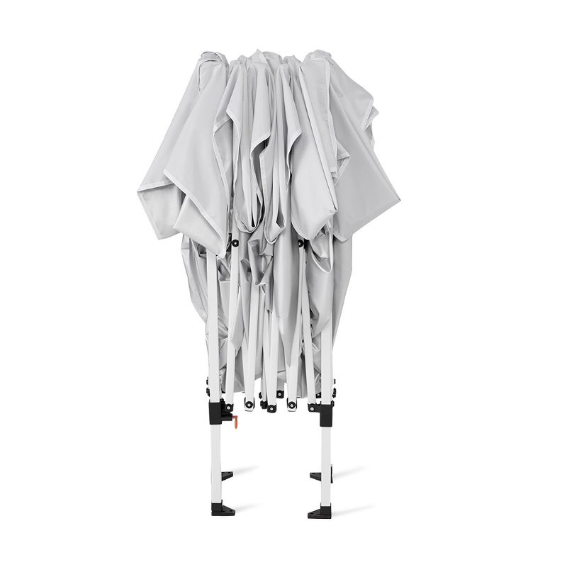 Costway Outdoor 2-Tier 10'x10' Gazebo Canopy Shelter Awning Tent Patio Garden Screw-free structure Brown