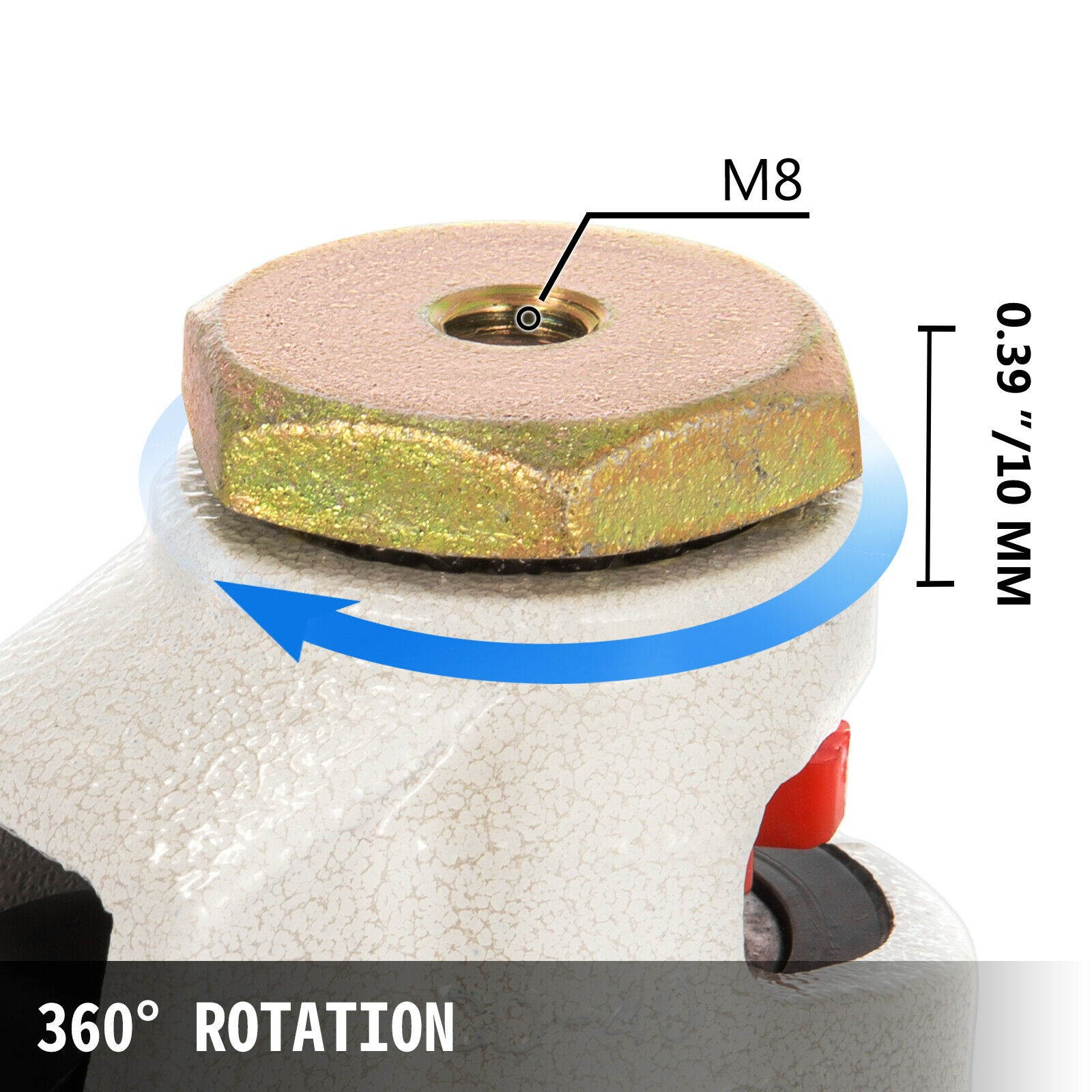 GD-40S Nylon Wheel and NBR Pad Set of 4 Leveling Casters