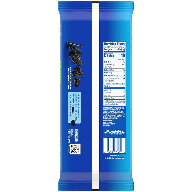 Oreo Thins Mint Flavor Creme Chocolate Sandwich Cookies - 13.1oz