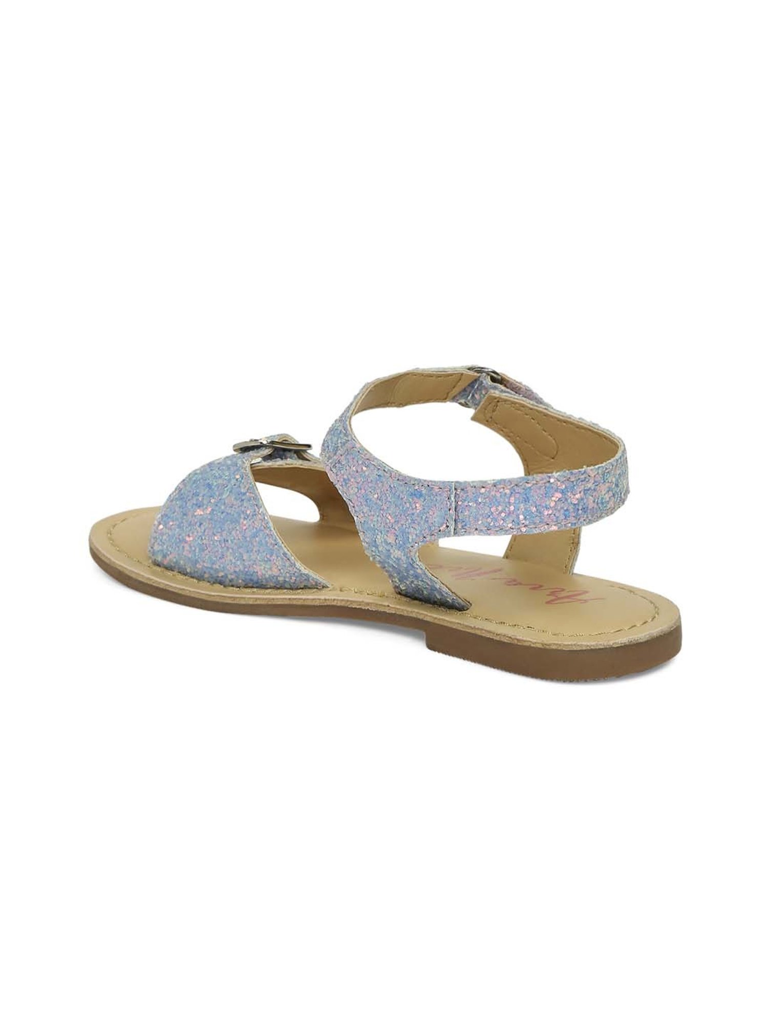 Aria Nica Kids Sassy Lilac & Beige Ankle Strap Sandals
