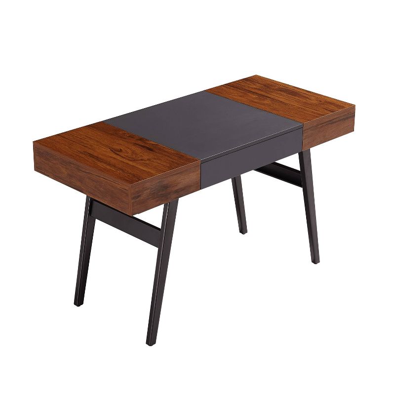 Expandable Modern Desk with Storage Mahogany - Techni Mobili