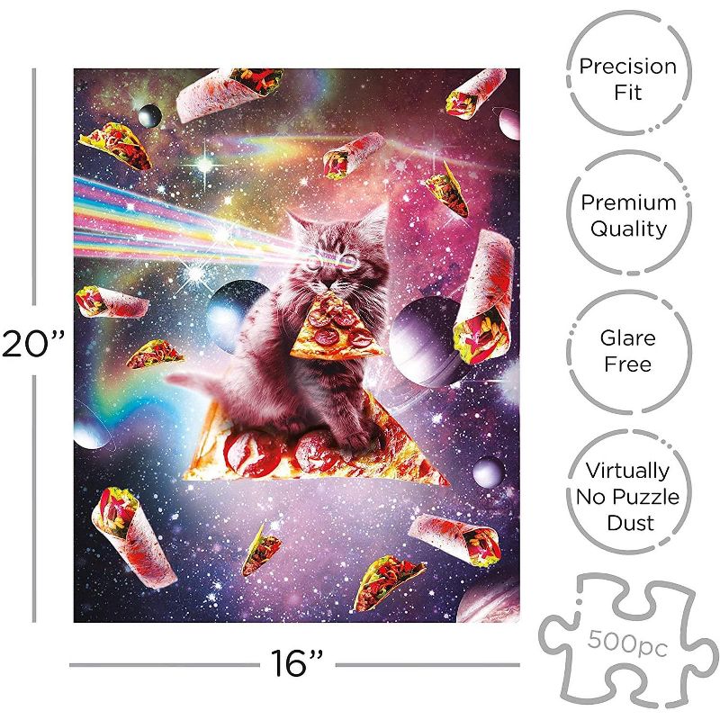 NMR Distribution Random Galaxy Pizza Cat 500 Piece Jigsaw Puzzle