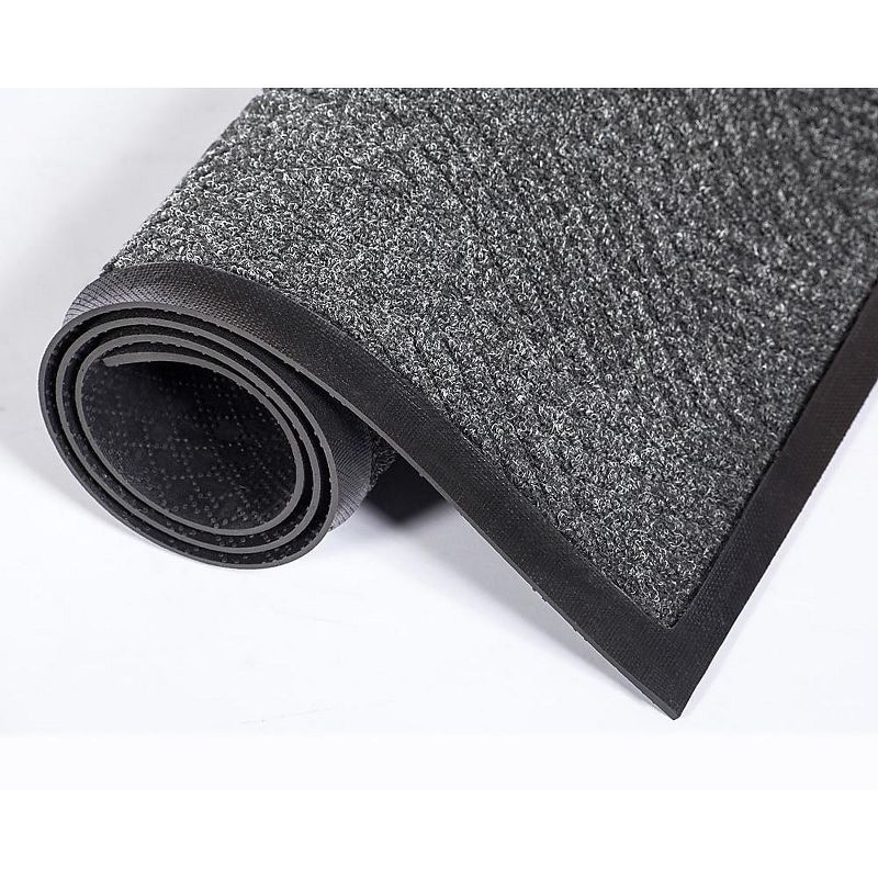 2'10"x4'10" Rectangle Solid Floor Mat Gray - Crown