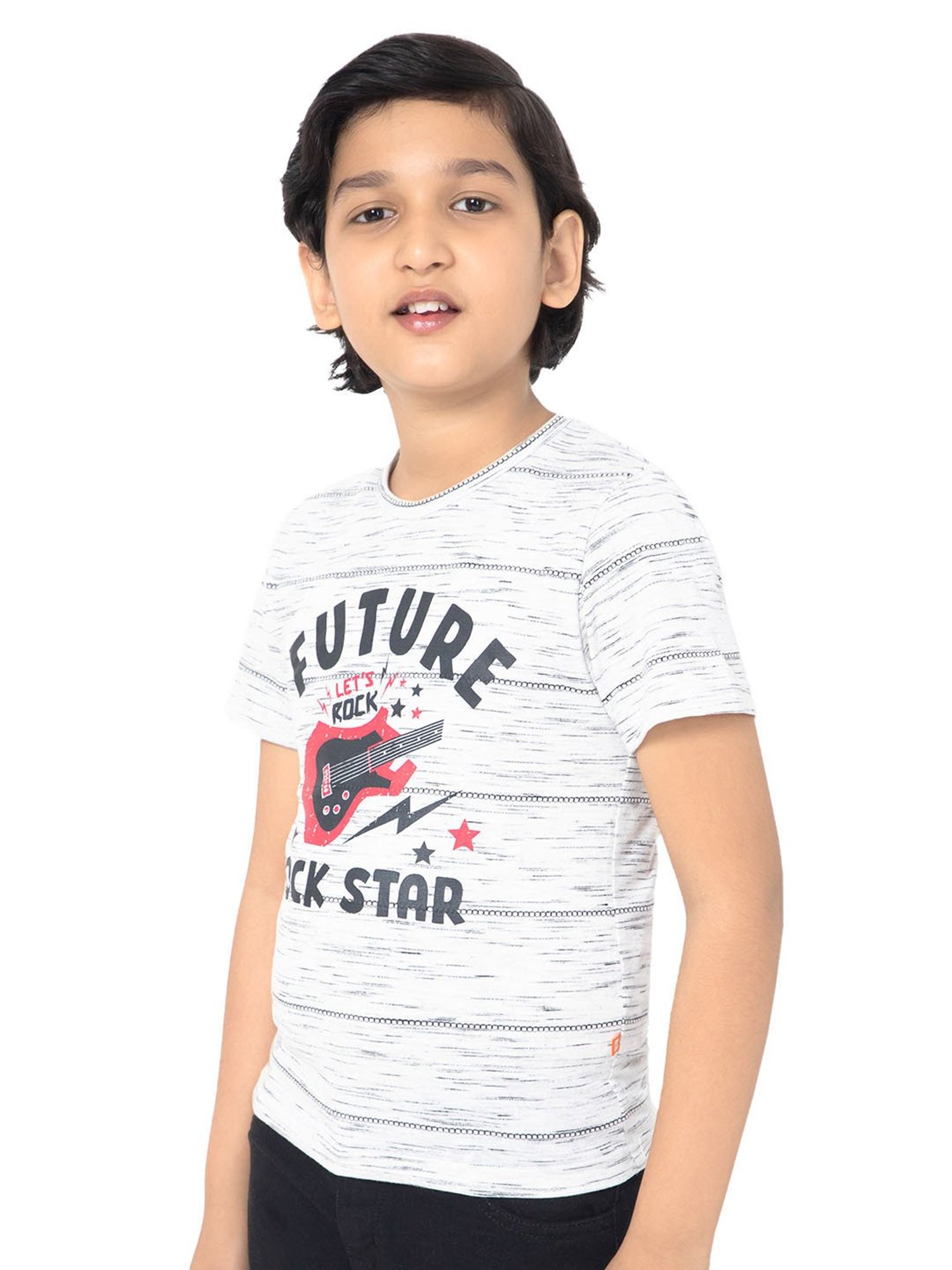 Bodycare Kids Off White Printed T-Shirt