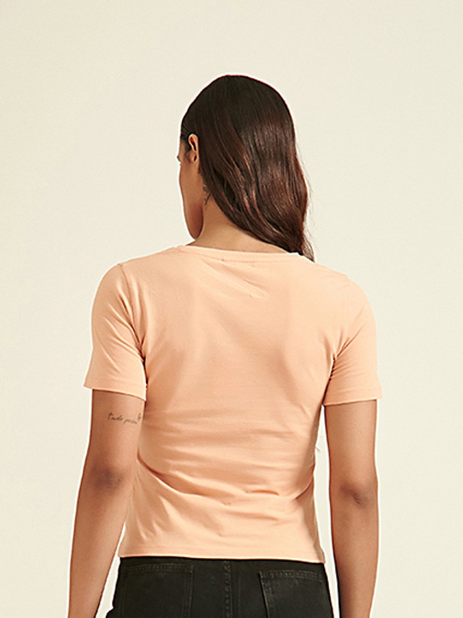 Cover Story Pink Printed T-Shirt