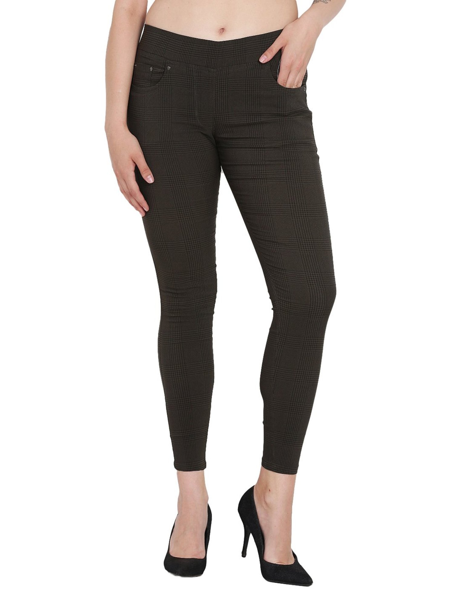Westwood Olive Textured Jeggings