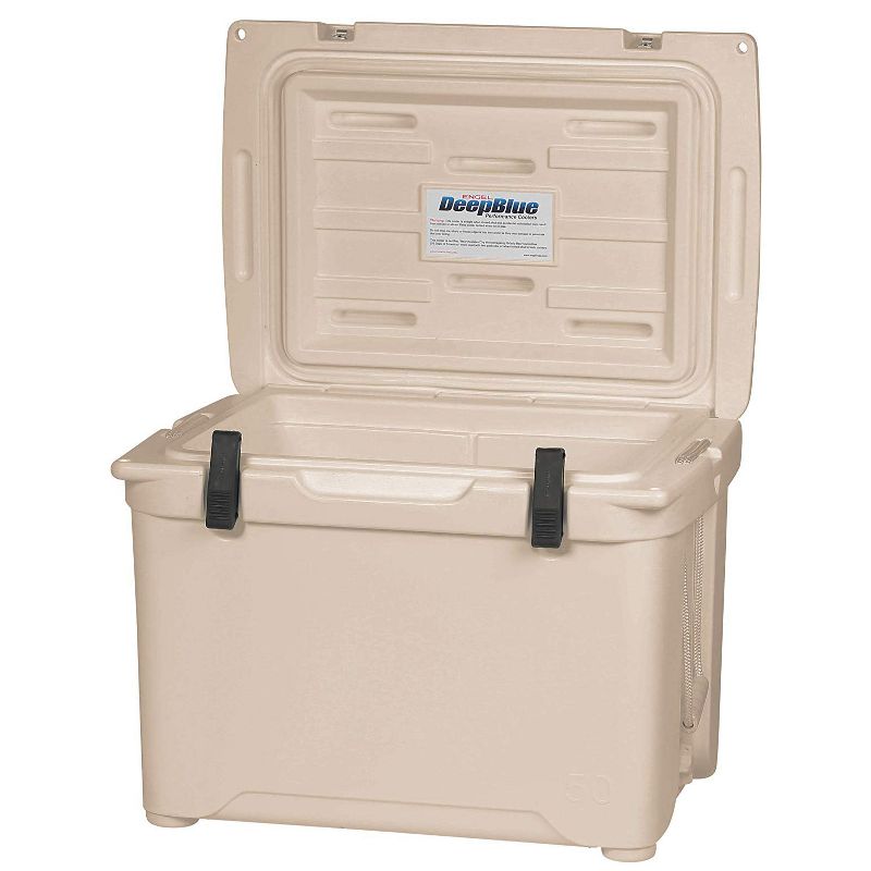 Engel Roto-Molded Bear-Resistant 50-Quart Portable Hard Drink Cooler, Coastal White