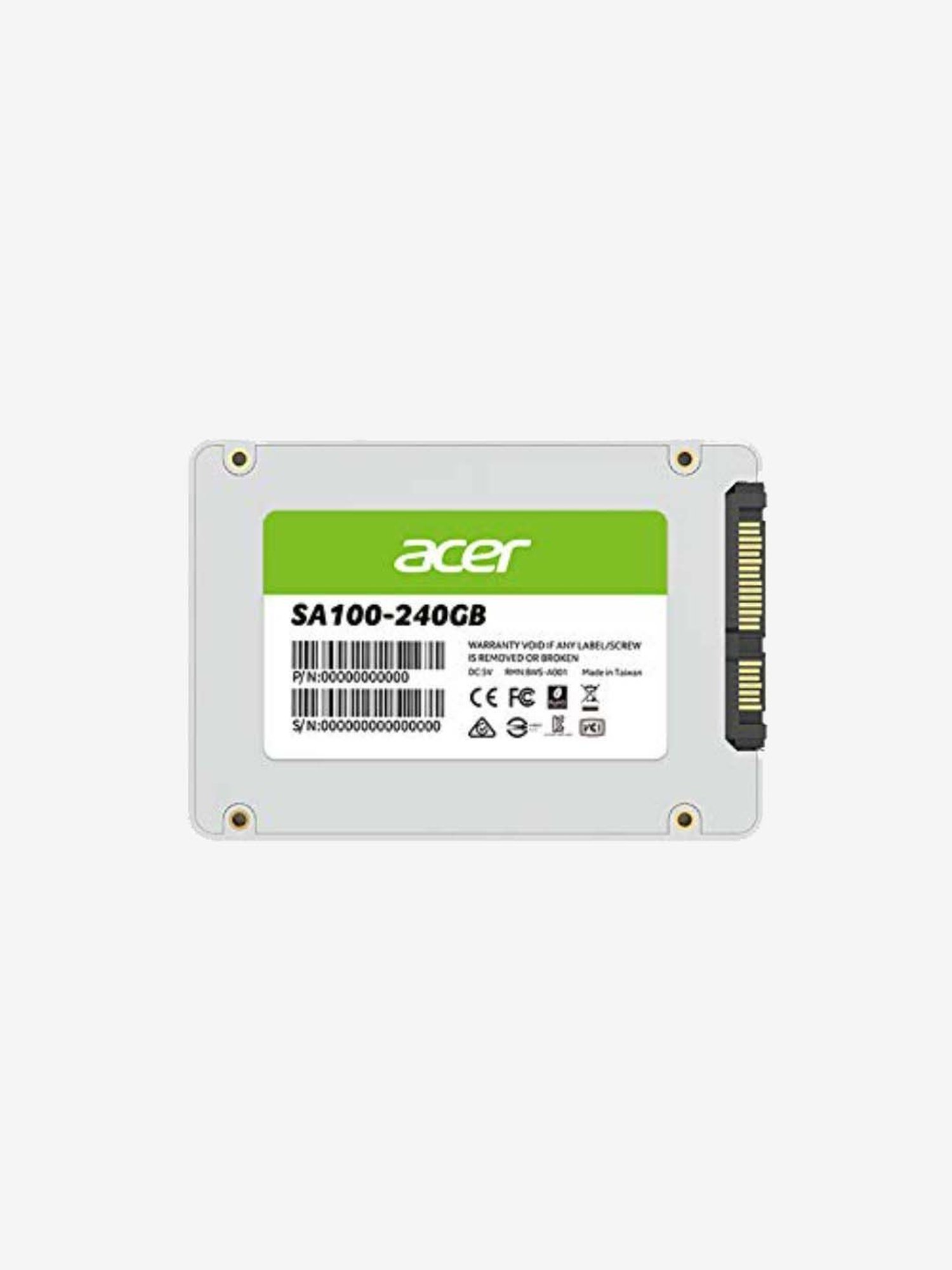 Acer SA100 240GB SATA 2.5 inch 3D NAND Internal Solid State Drive (White)