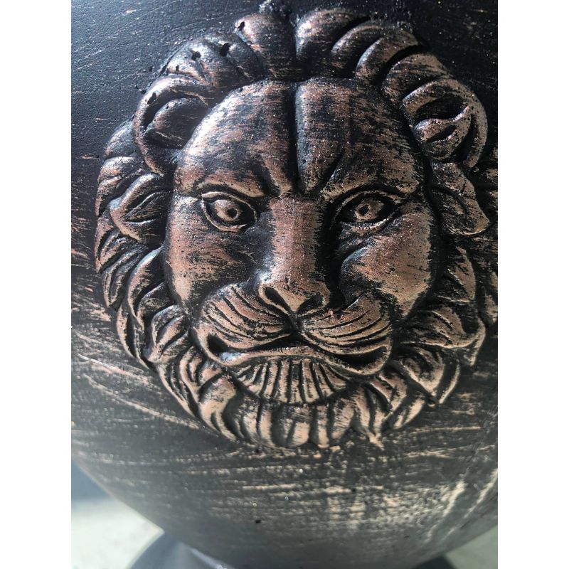 14" Kante Lightweight Concrete Outdoor Lion Footed Urn Planter Brown - Rosemead Home & Garden, Inc.