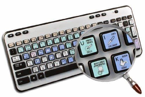 ADOBE FLASH GALAXY SERIES NEW KEYBOARD LABELS SHORTCUTS 12x12 SIZE