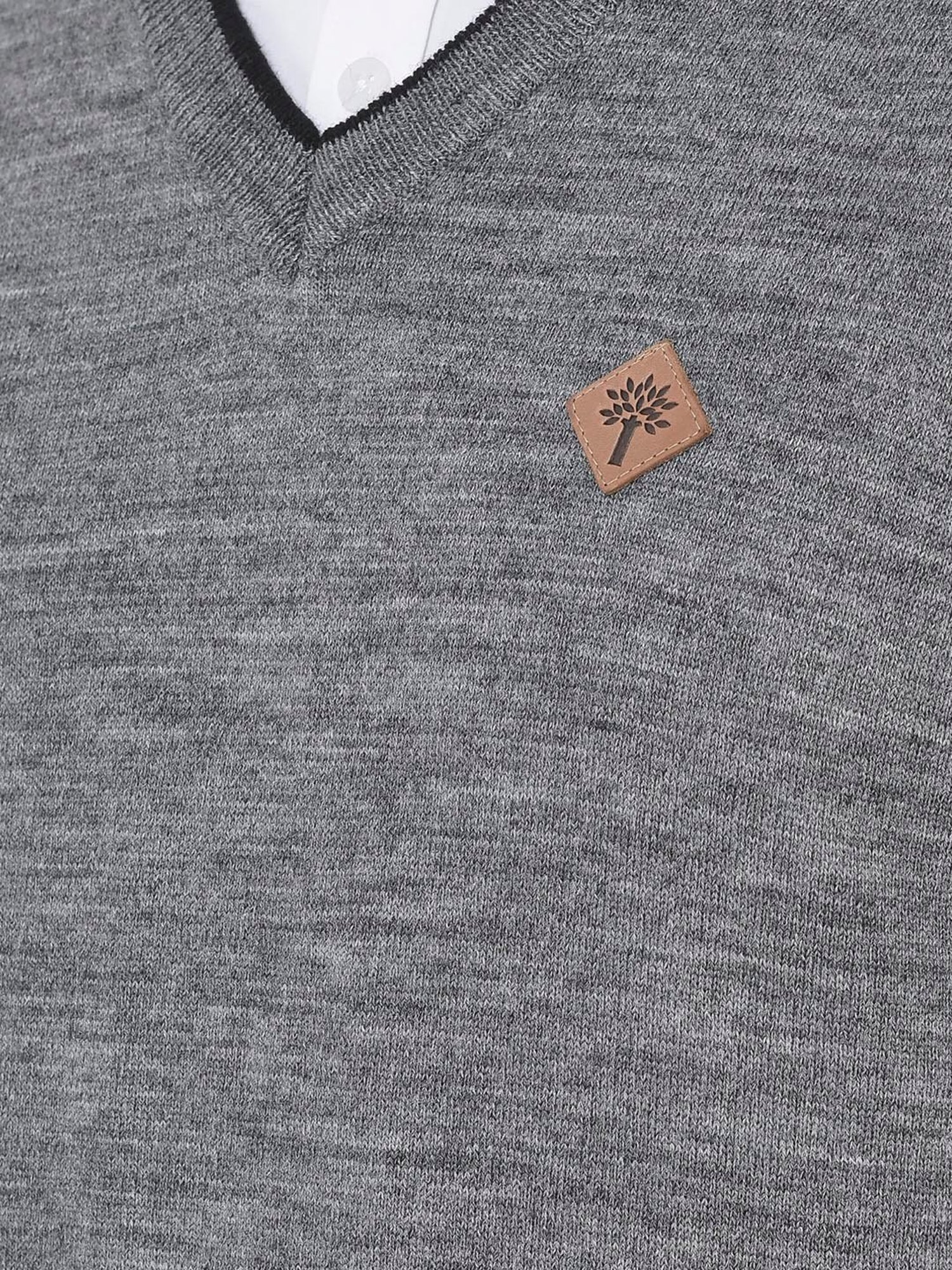 Woodland Medium Grey Regular Fit Sweater