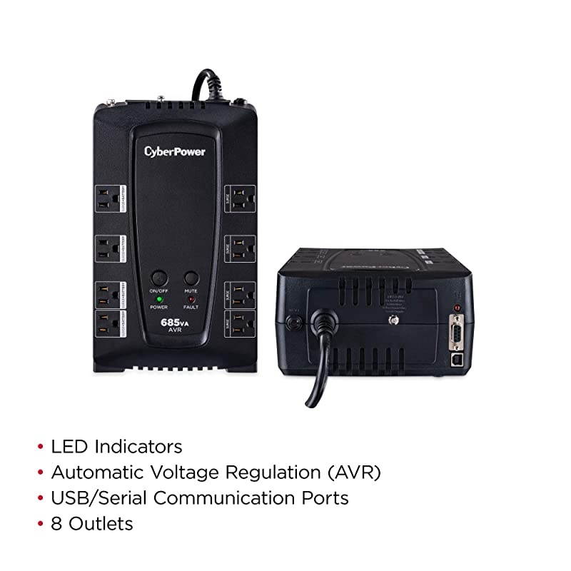 CP685AVRG AVR UPS System 685VA390W 8 Outlets Compact