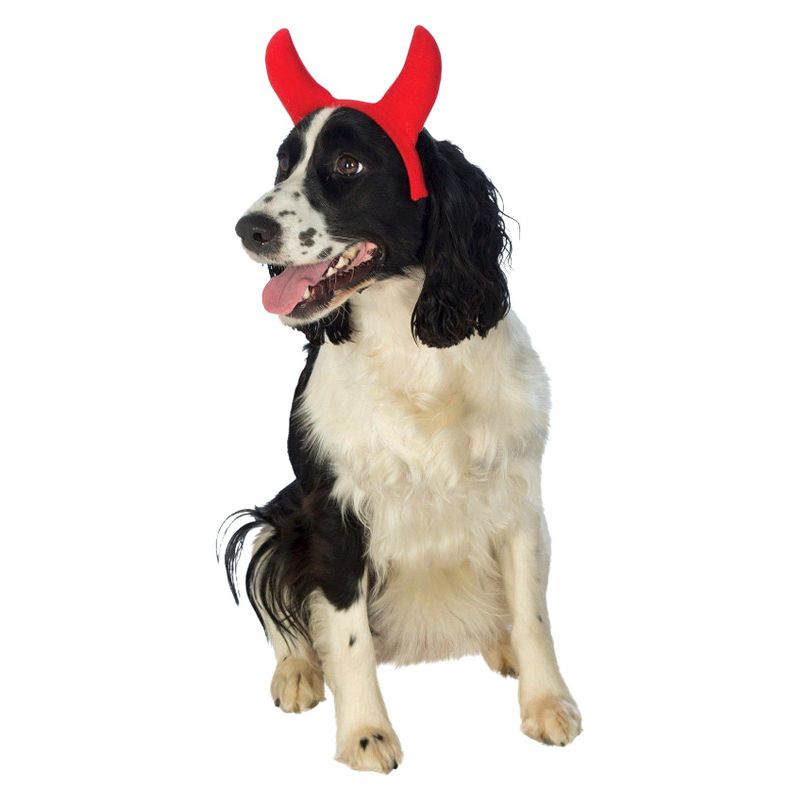 Devil Horns Pet Dog and Cat Costume - Red - One Size