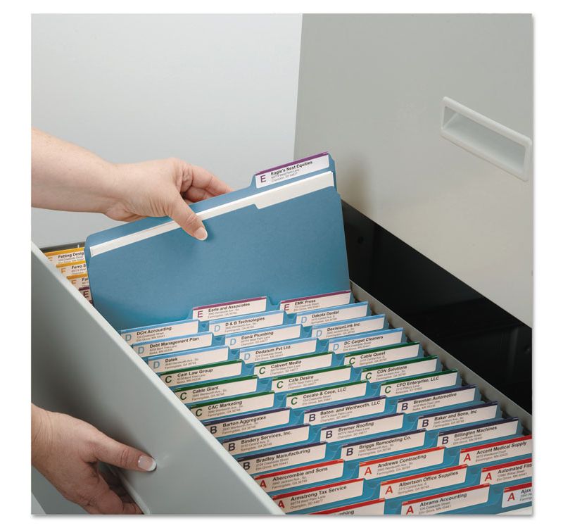 Smead Reinforced End Tab Fastener Folder Two Fasteners Letter Manila 50/BX 34105