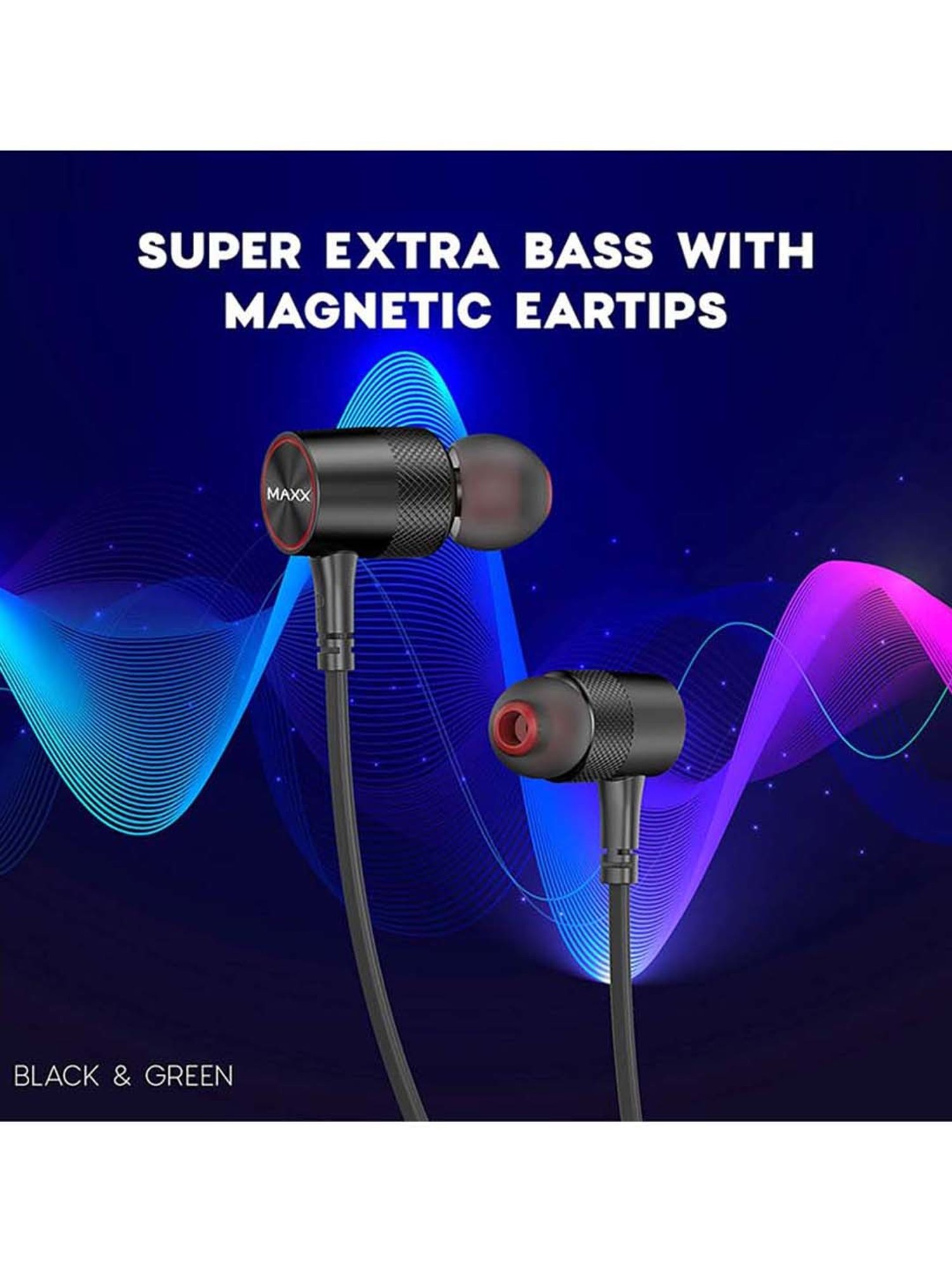 Maxx NX8 Wireless Neckband with Mic (Black)