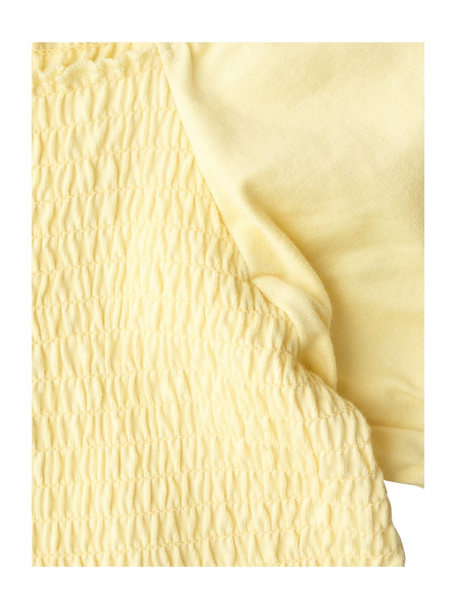 Angel & Rocket Kids Lottie Yellow Cotton Self Pattern Dress