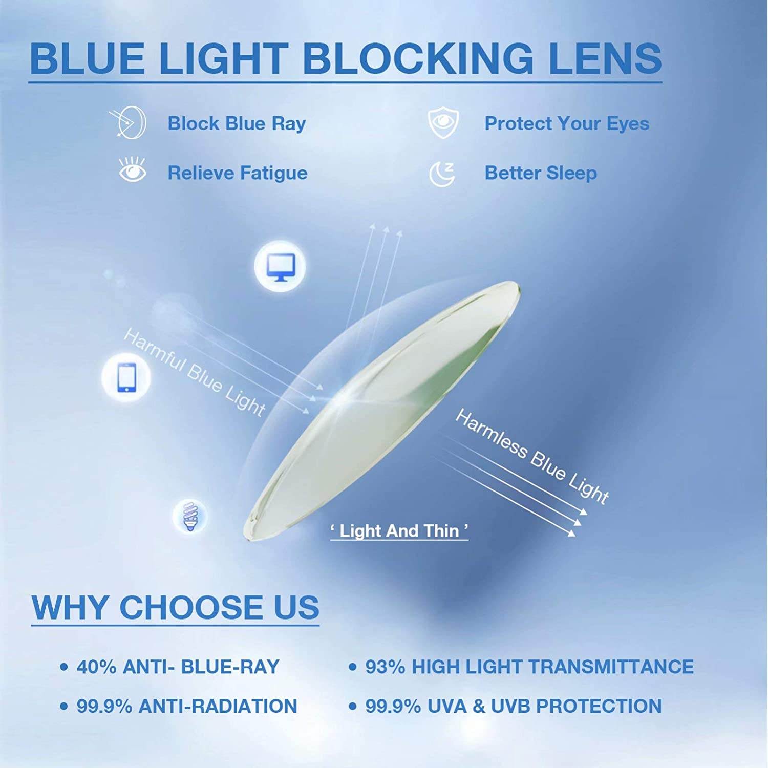 Blue Light Blocking Glasses Women/Men - Anti Eye Strain Computer Glasses, Classic Square Metal Frame(Gun Color), UV Filter Blue Blocker Glasses, Eyeglasses Non Prescription