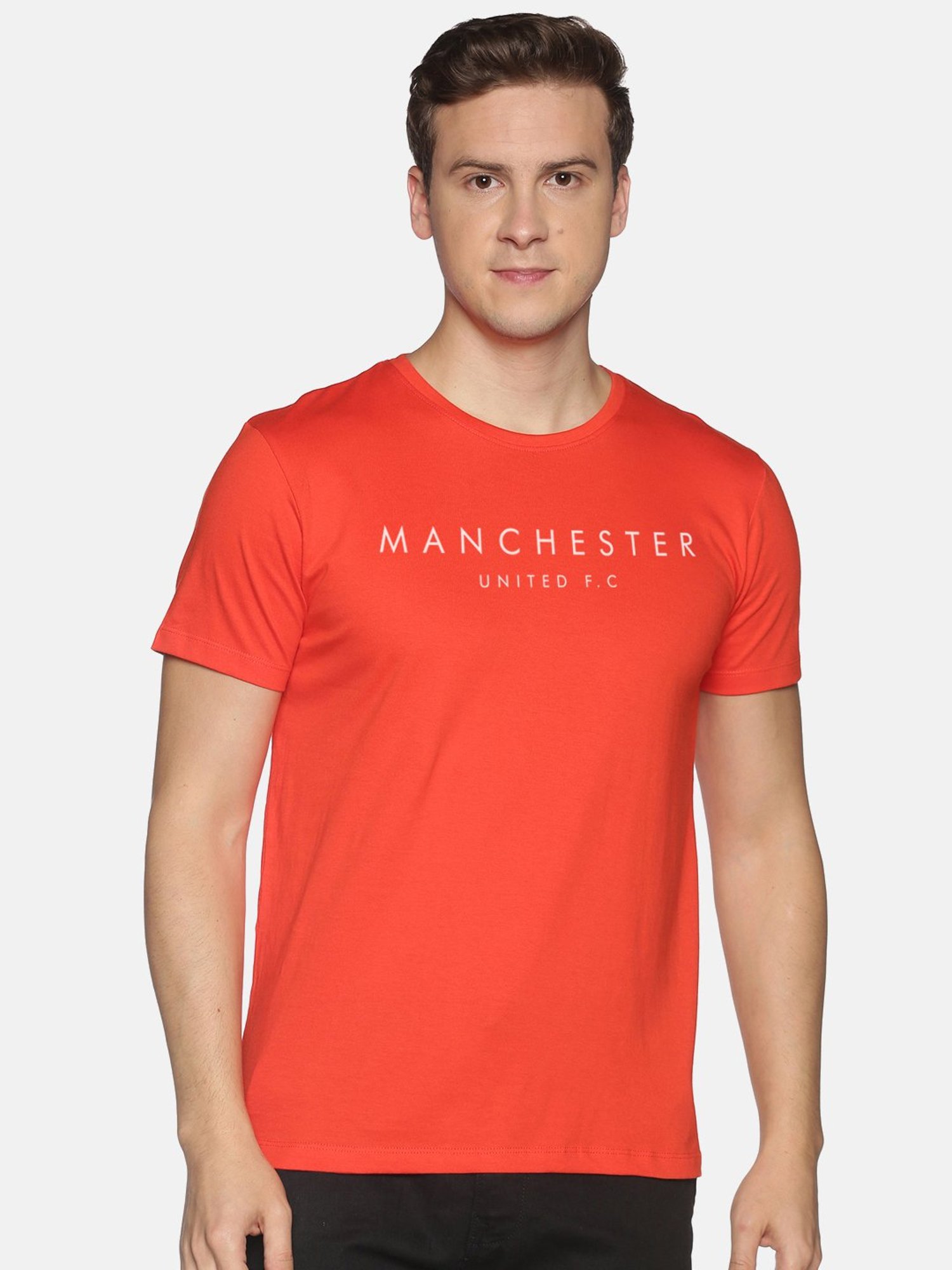 BLACK RADIO Red Slim Fit Printed Crew T-Shirt