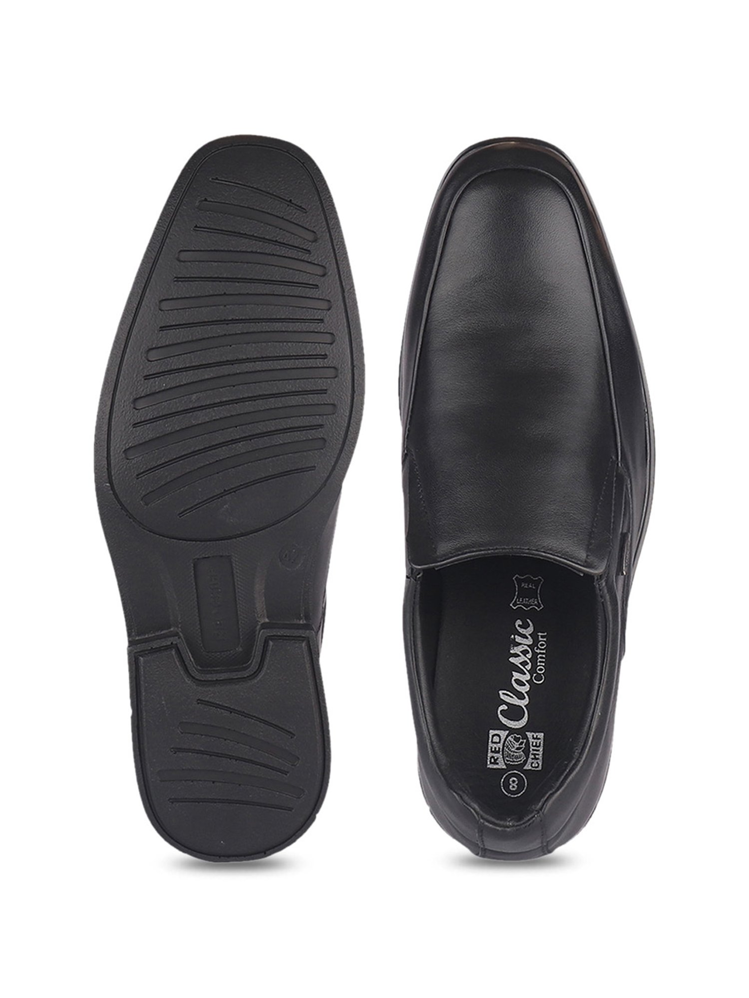 Red Chief Men's Black Formal Loafers