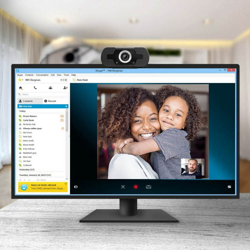 HD 1080P Webcam Autofocus Web Camera Cam For PC Laptop Desktop With Microphone