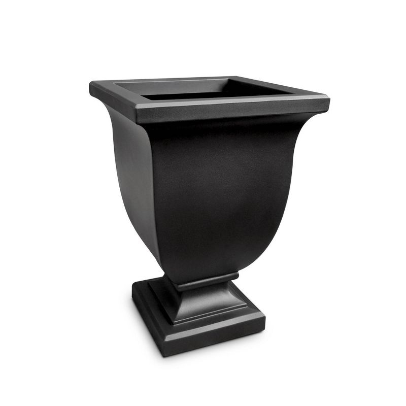 26" Square Augusta Tall Planter Black - Mayne