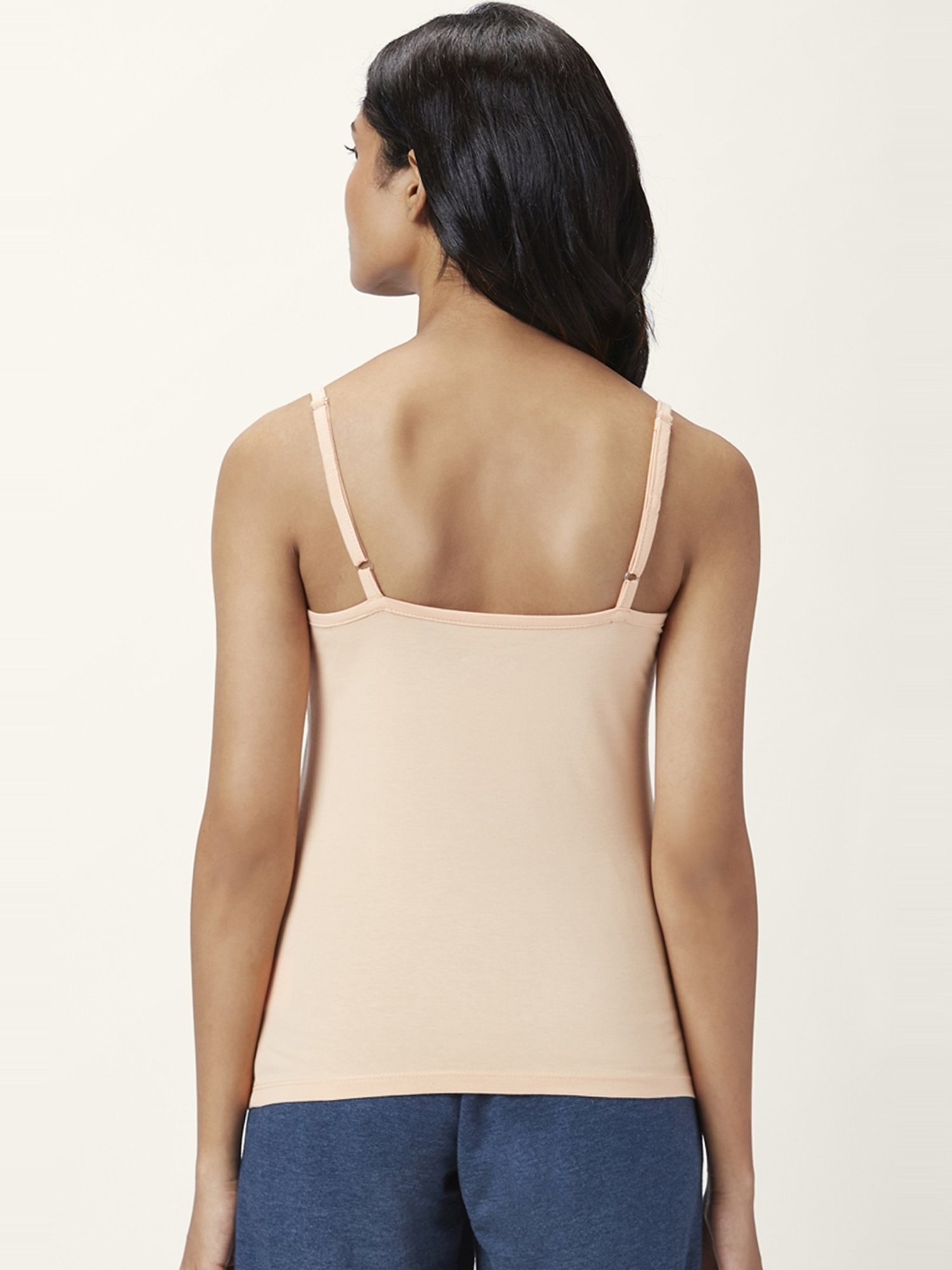 Dreamz by Pantaloons Lilac & Beige Cotton Camisoles - Pack Of 2