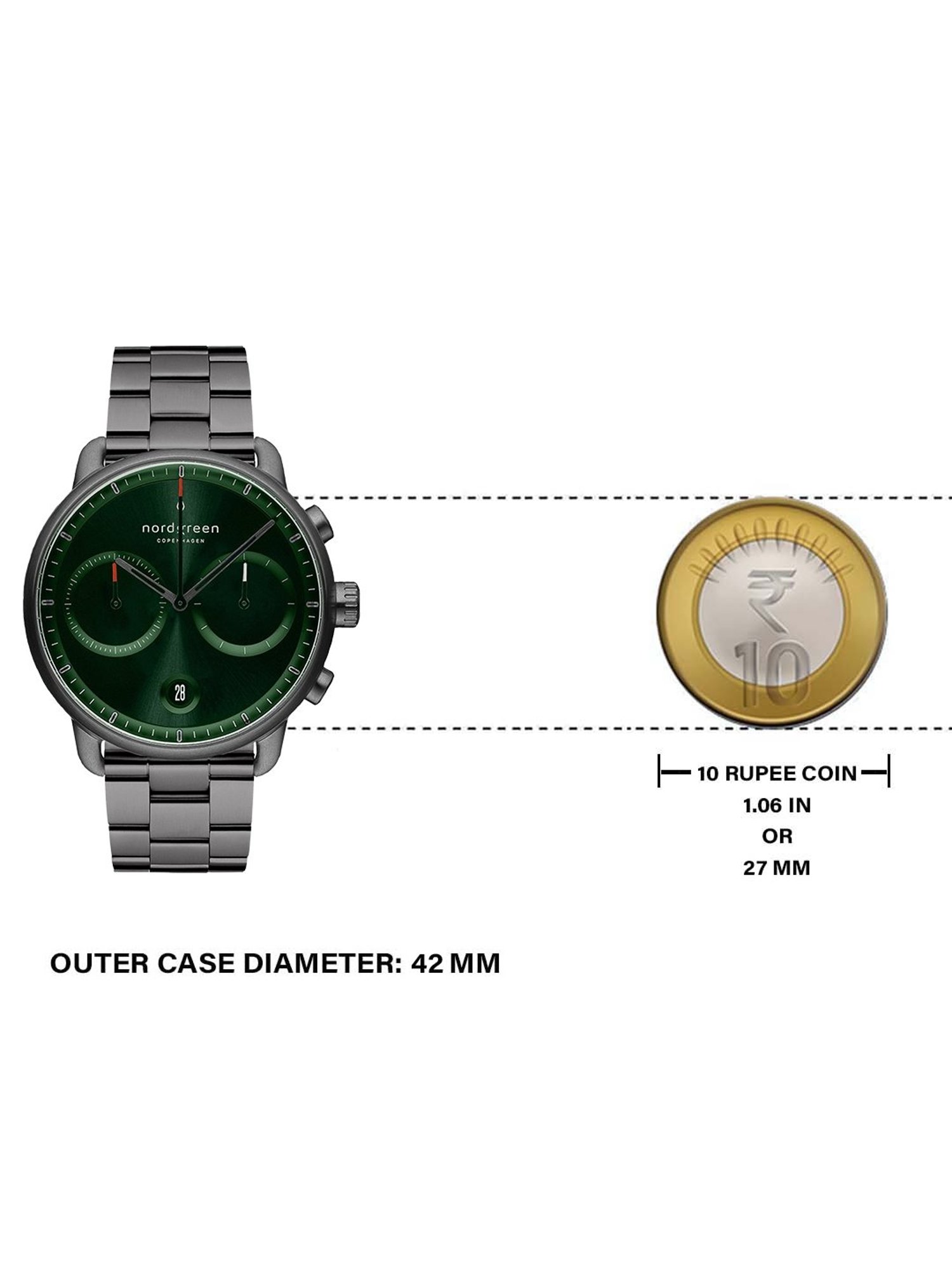 Nordgreen PI42GM3LGUGS Pioneer Analog Watch for Men