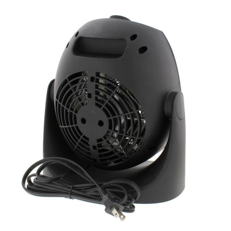 Comfort Zone CZHC21 Indoor Compact Portable 1500 Watt Electric Space Heater Personal Fan Combination Unit, Black