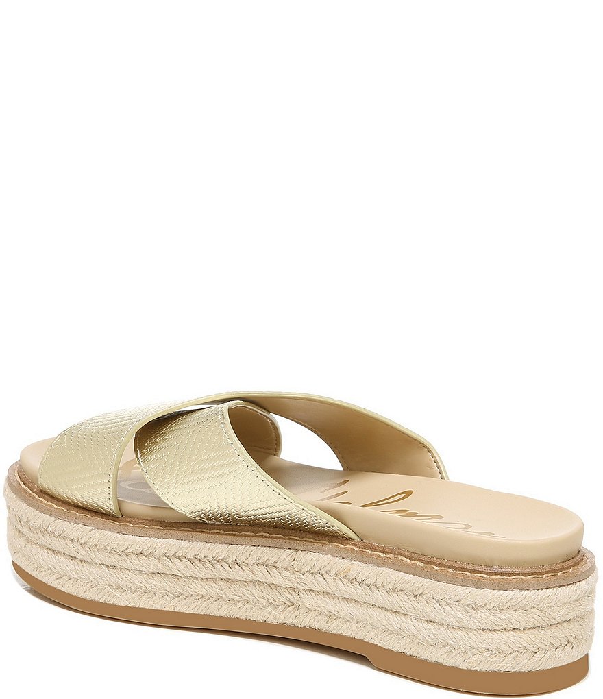 Sam Edelman Korina Metallic Leather Chevron Espadrille Sandals