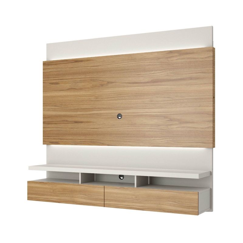 65" Brill Floating Entertainment Center Cinnamon/Off White - Manhattan Comfort