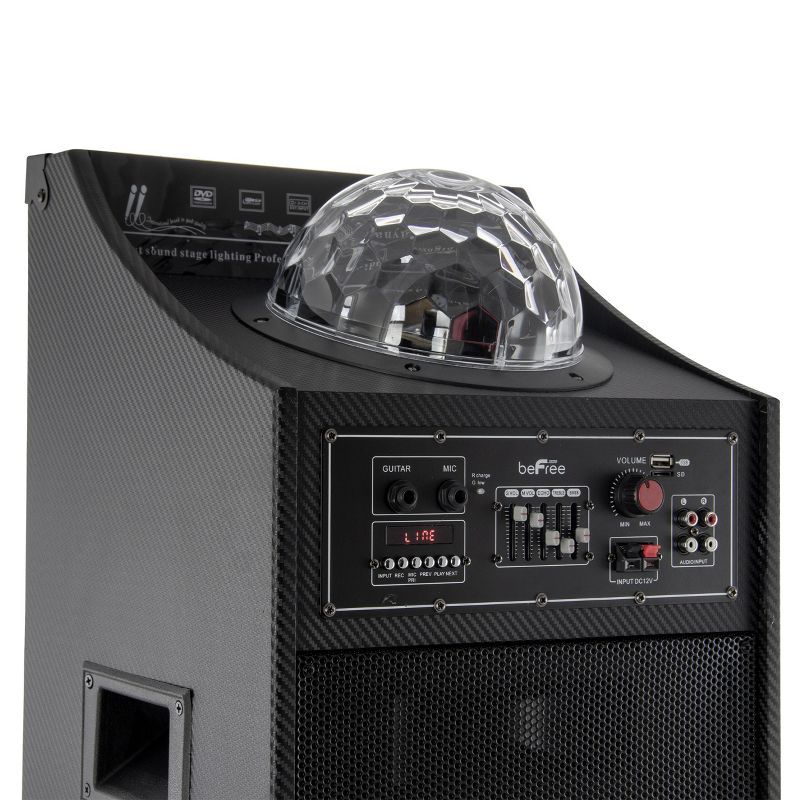 beFree Sound Portable Bluetooth Speaker with Projection Party Light Dome