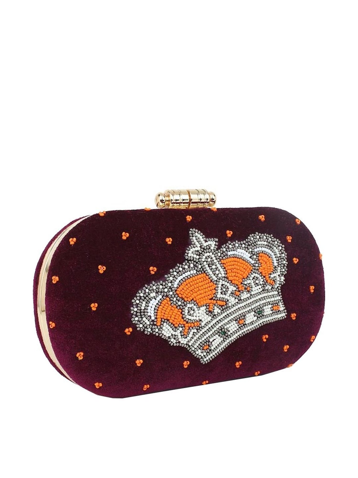 Spice Art Maroon Clutch