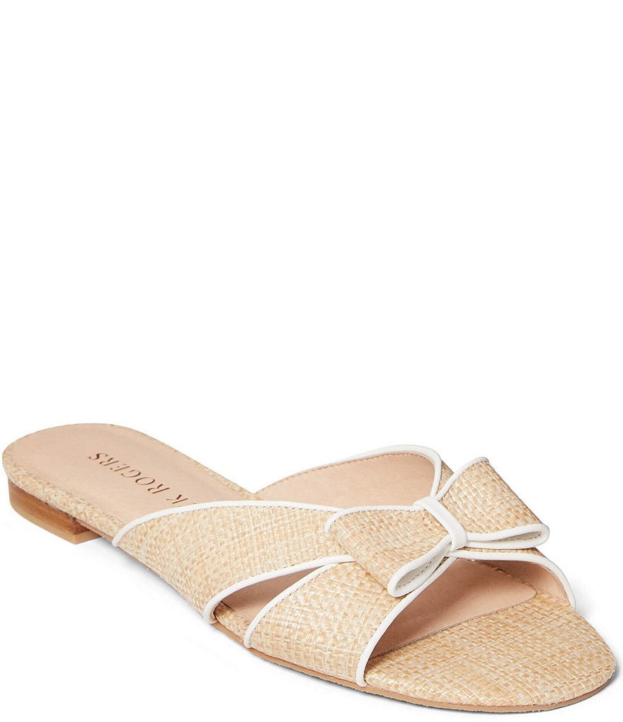 Jack Rogers Gigi Bow Detail Rattan Slides