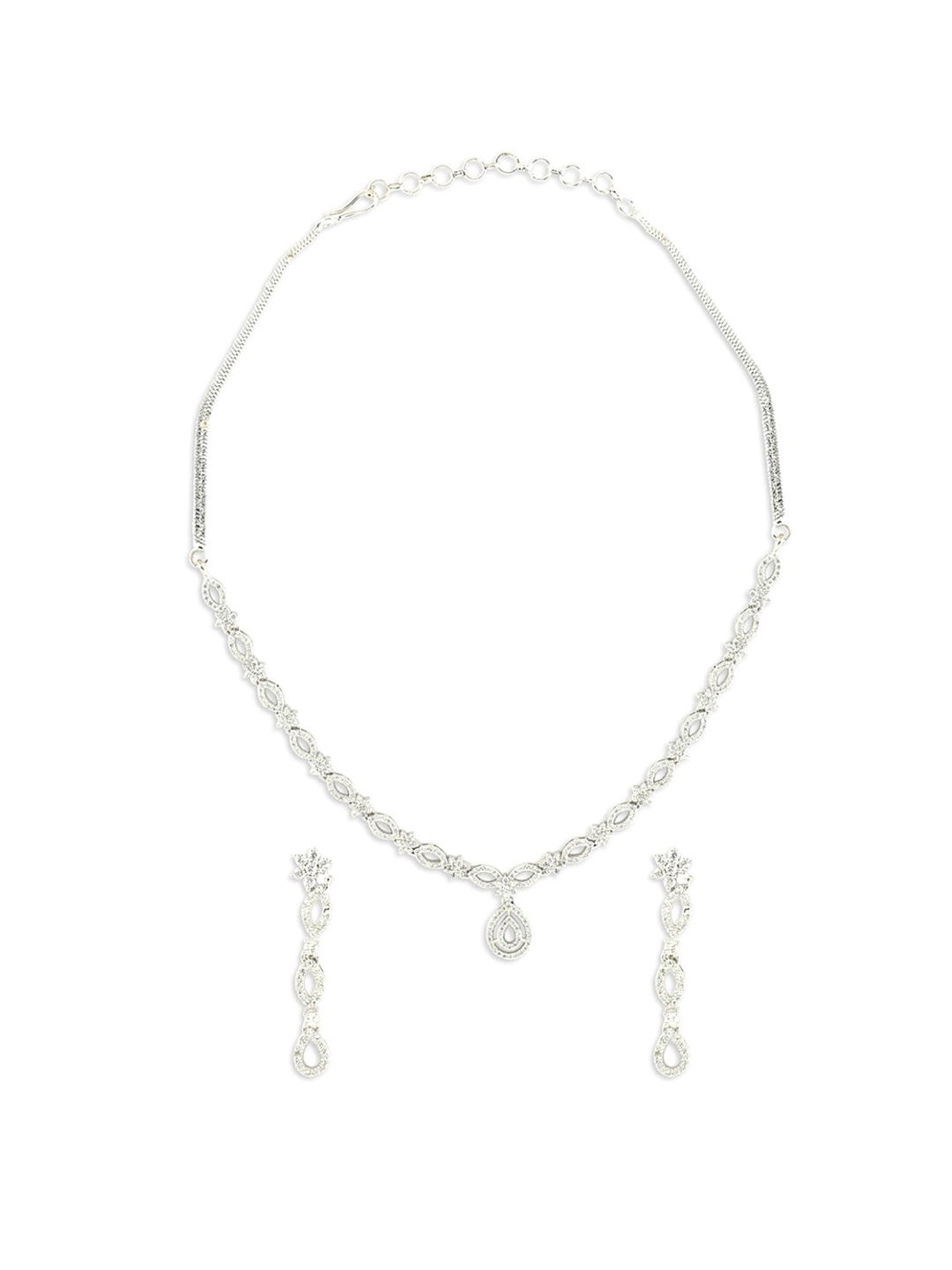 Fida Luxurious Silver Jewellery Set