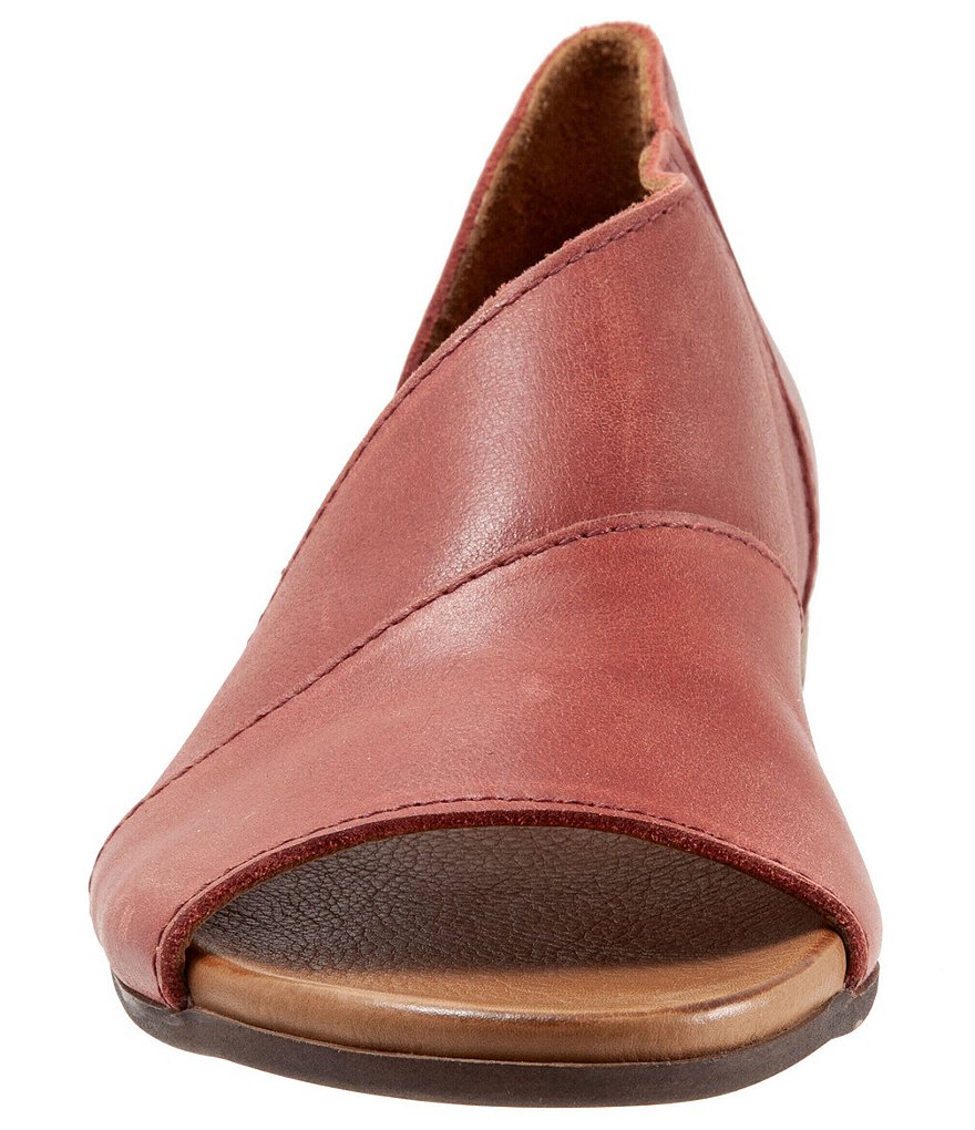 Bueno Tanner Leather Asymmetric Slip Ons