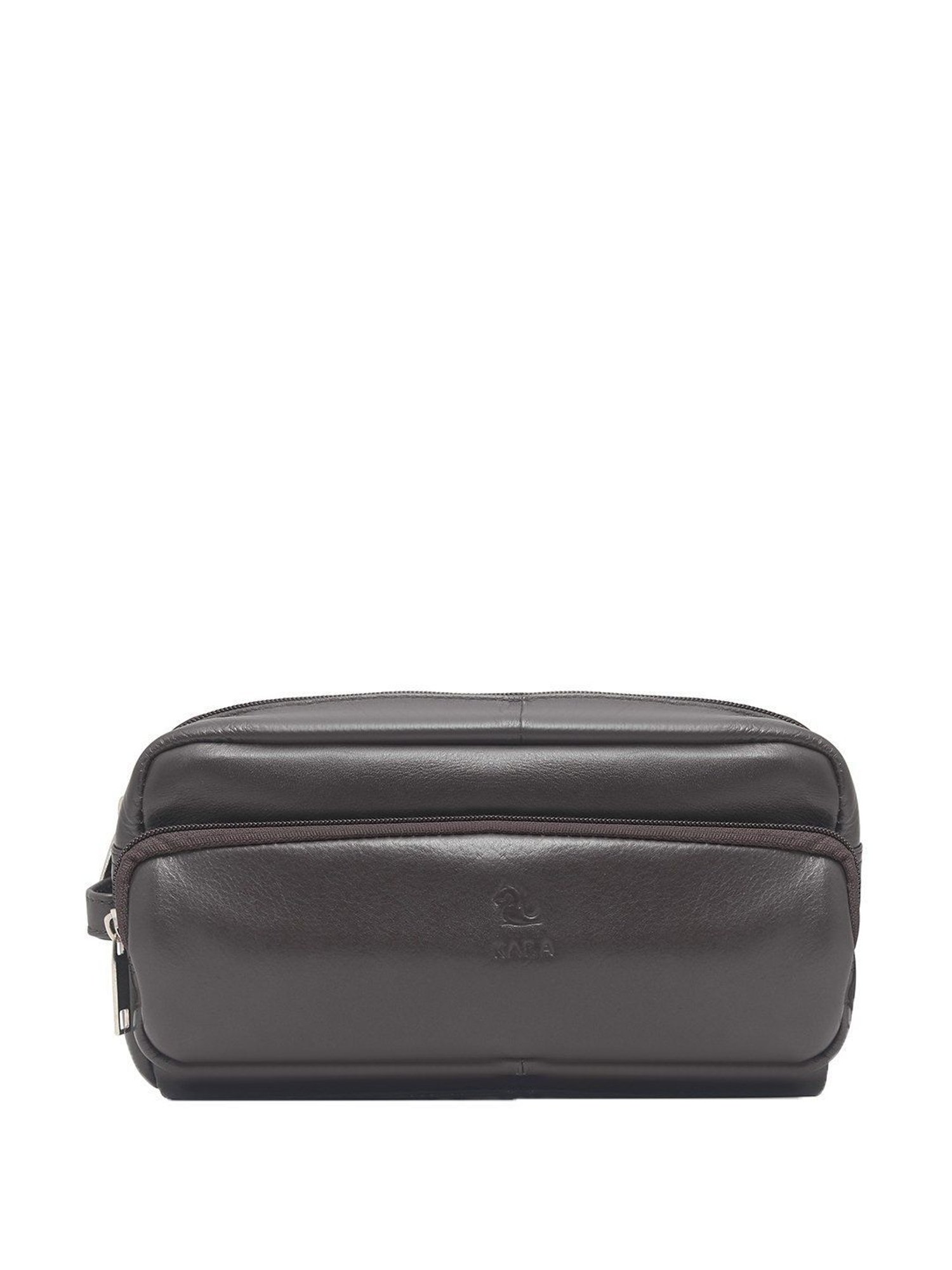 Kara Black Unisex Leather Pouch