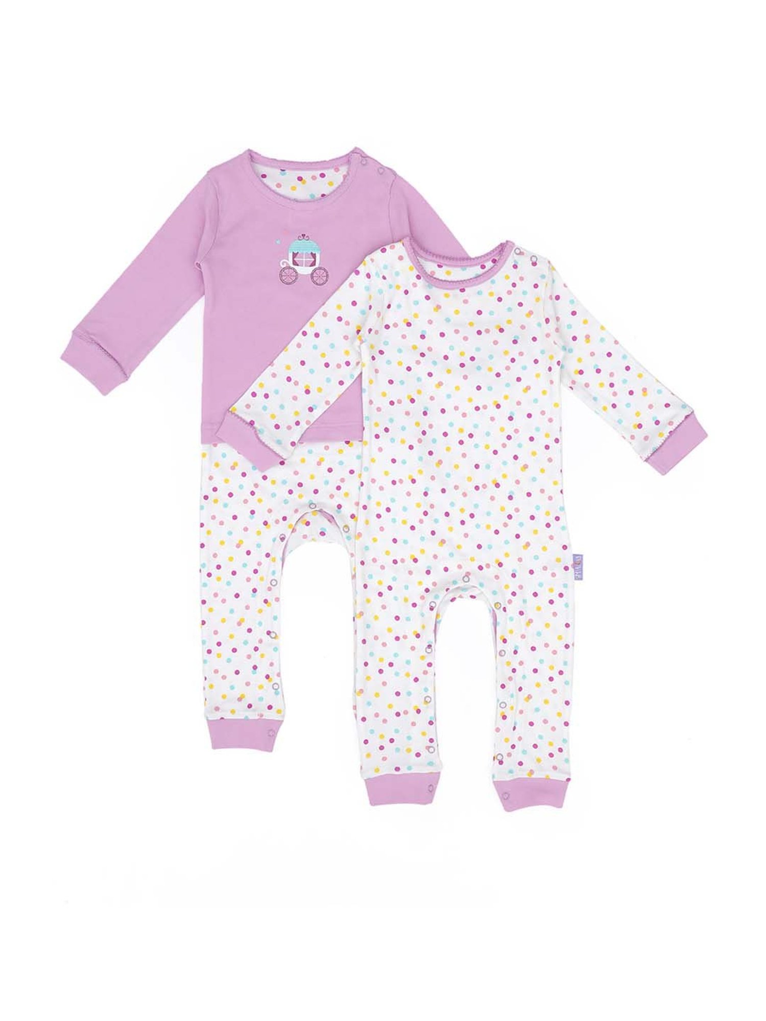 Berrytree Organic Kids Black Cotton Animals Print Rompers