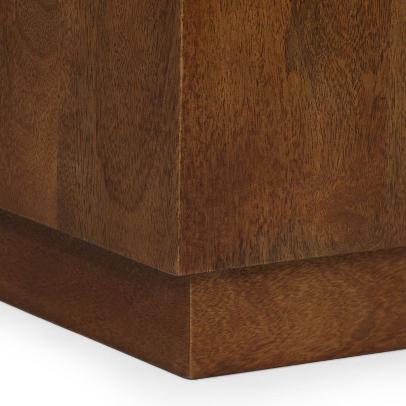 Missoula Contemporary Handcrafted Mango Wood Hexagonal Coffee Table Honey Brown - Christopher Knight Home