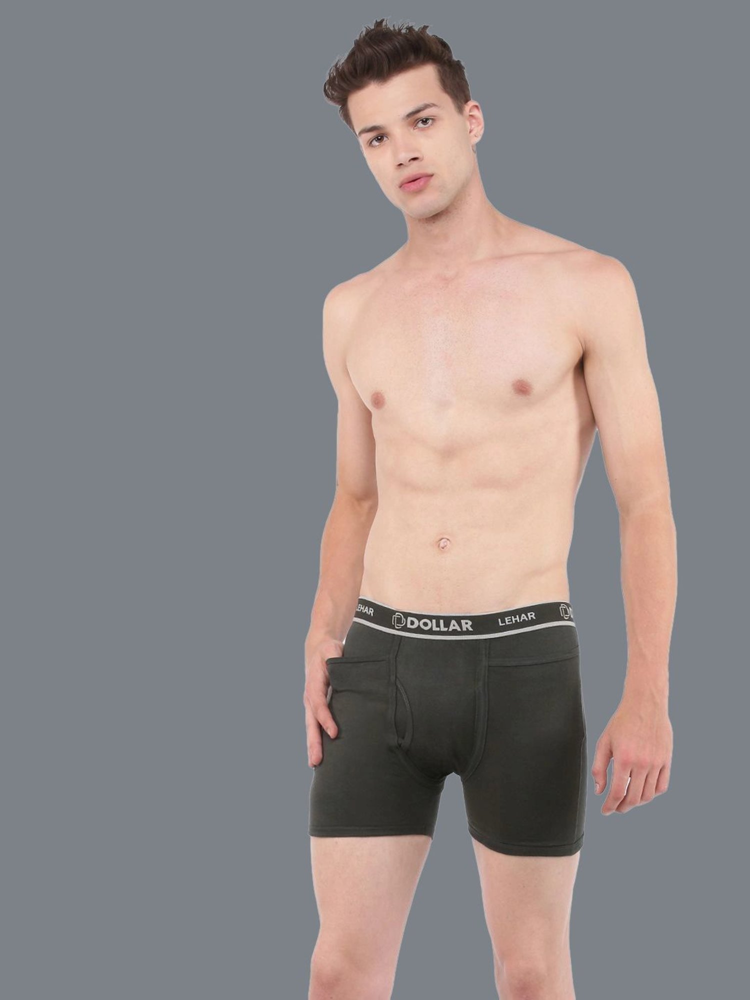 Dollar Lehar Assorted Cotton Regular Fit Trunks - Pack Of 2