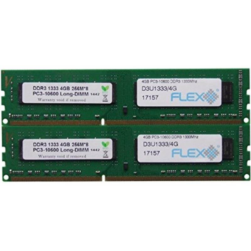 8GB kit, (2 x 4GB) 240-pin DIMM, DDR3 PC3-10600U,Dual rank, NON ECC ram memory module by Hynix (HMT351U6CFR8C-H9)