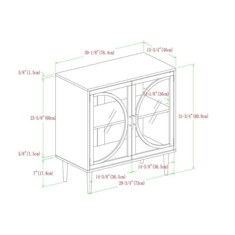 Modern Industrial Storage Cabinet Slate Gray - Saracina Home