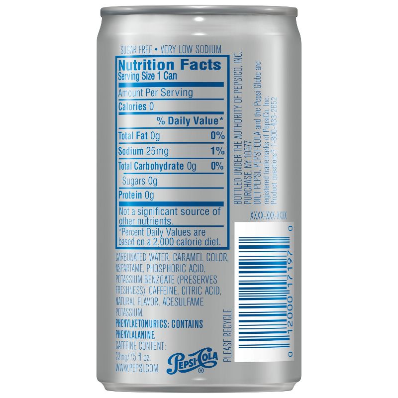 Diet Pepsi Cola Soda- 6pk / 7.5 fl oz Mini-Cans