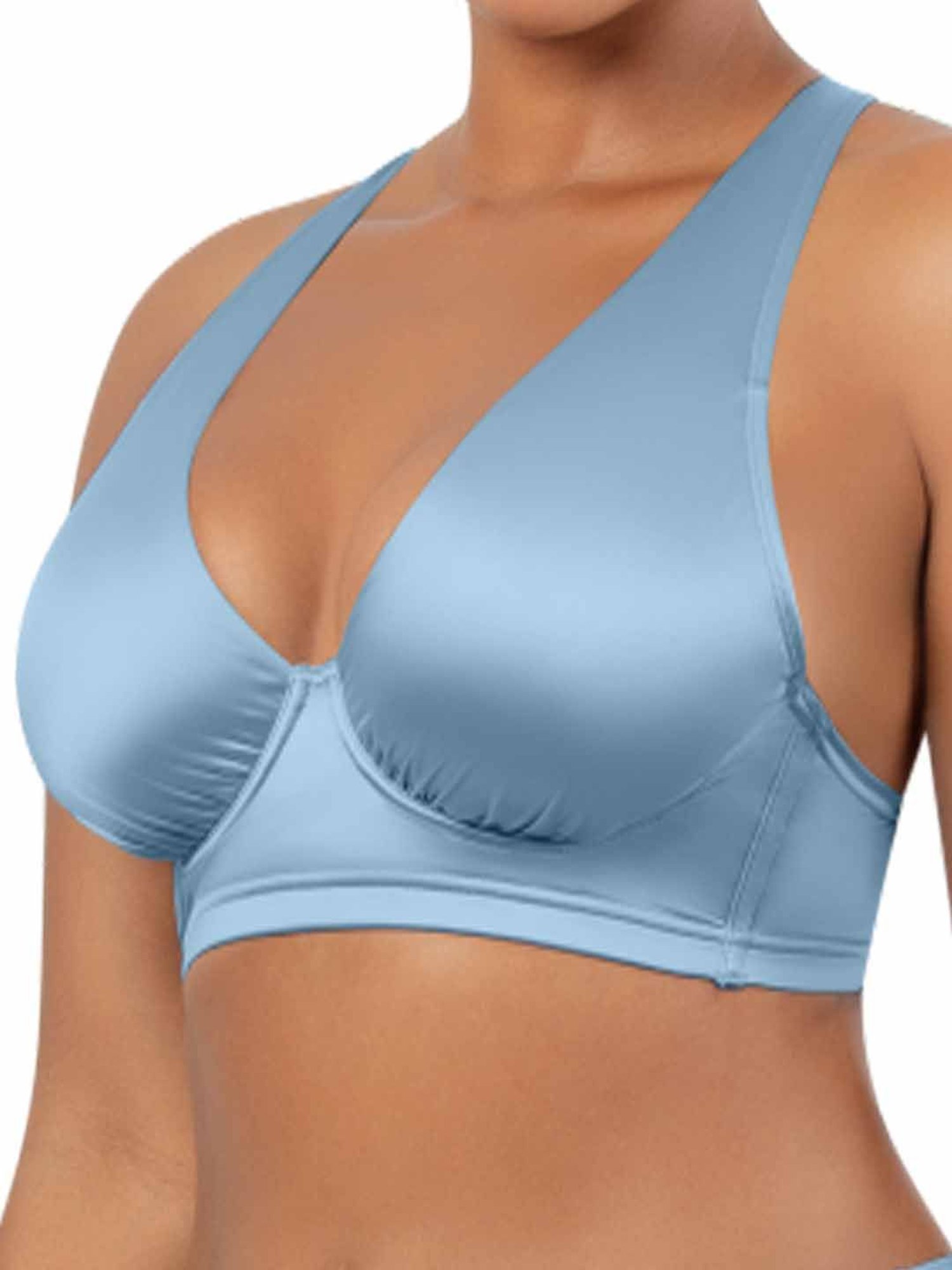 PARFAIT Dream Blue Longline Plunge Top