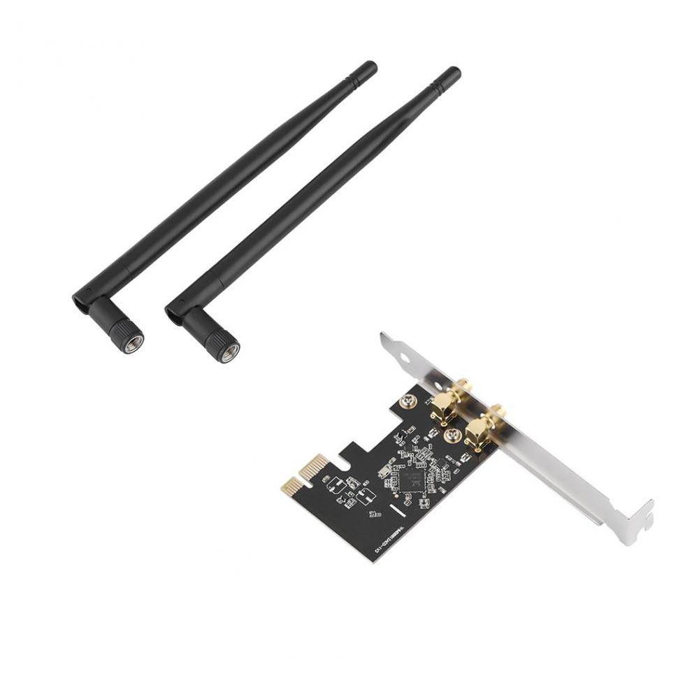 axGear Wireless PCI-E WiFi Card 1300M AC Dual Band Ethernet Network Adapter 2 x Antenna