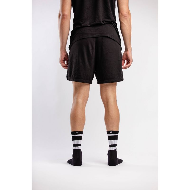 Pair of Thieves Men's 3pk Stripe Cushion Crew Casual Socks - Blue/Green/White 8-12