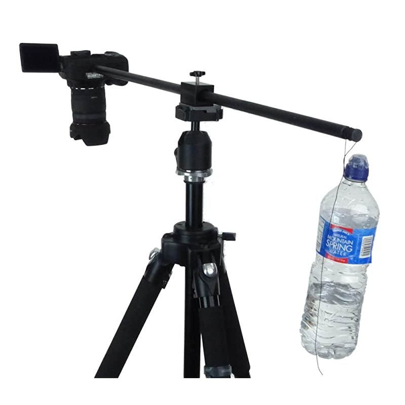 Horizontal Camera Mount Black Tripod Accessory for Supporting a Camera for Overhead Product Photography